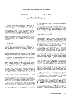 Combining Bodies of Dependent Information