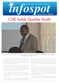 CHE holds Quality Audit
