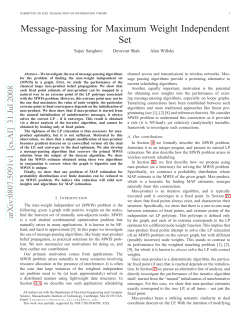 Message-passing for Maximum Weight Independent Set