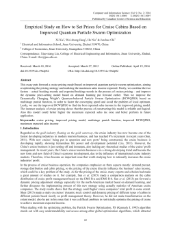 Empirical Study on How to Set Prices for Cruise Cabins Based on