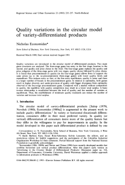 Quality variations in the circular model of variety