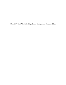 OpenSS7 VoIP Switch High-Level Design and Project Plan