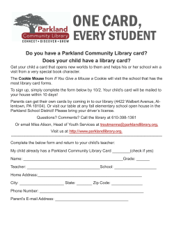 ONE CARD - Parkland School District