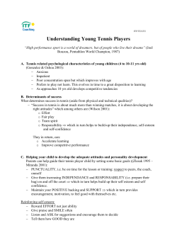 Understanding Young Tennis Players