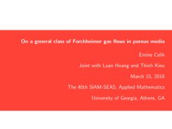 On a general class of Forchheimer gas flows in porous media Emine