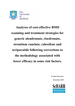 Analyses of cost-effective BMD scanning and treatment strategies for