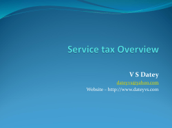 Quick Action Plan for service tax
