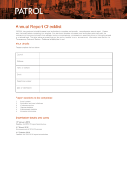 PATROL Annual Report Template (Word)