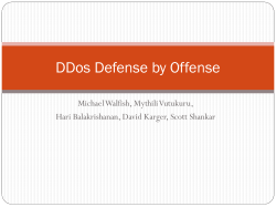Ddos Defense by Offense