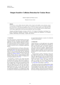 Output Sensitive Collision Detection for Unisize Boxes