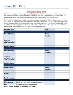 Home Run Club - Allen Eagles Baseball