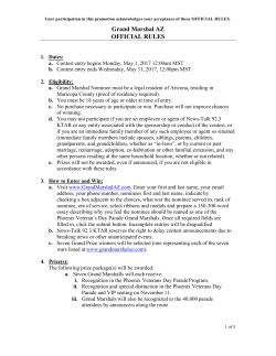 Official Rules - Phoenix Veterans Day Parade 2017