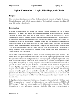 Digital Logic Elements, Clock, and Memory Elements