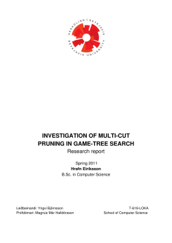 investigation of multi-cut pruning in game-tree search