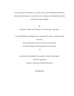 EVALUATION OF TECHNICAL, ALLOCATIVE AND ECONOMIC