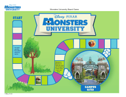Monsters University Board Game