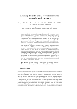 Learning to make social recommendations: a model