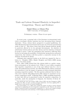 Trade and Labour Demand Elasticity in Imperfect Competition