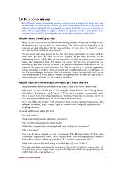 1 - Australian Pro Bono Centre