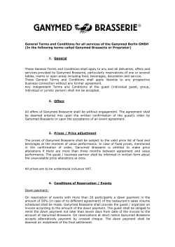 General Terms and Conditions for all services of the Ganymed