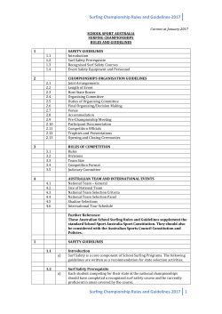 Surfing Championship Rules and Guidelines-2017