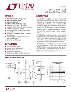 LTC1650 - Low Glitch 16-Bit Voltage Output DAC