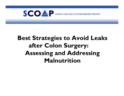Best Strategies to Avoid Leaks after Colon Surgery: Assessing and