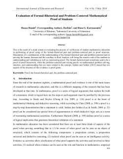 Evaluation of Formal-Rhetorical and Problem