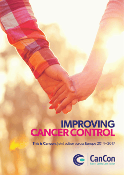 Home Cancon is a joint action to improve cancer control in Europe