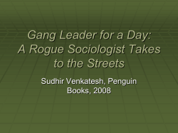 Gang Leader for a Day