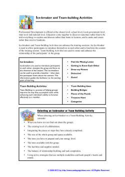 Ice-breaker and Team-building Activities