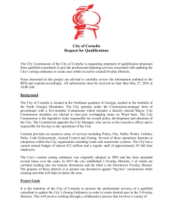 RFQ For Zoning Ordinance Update