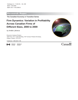 Firm Dynamics: Variation in Profitability Across