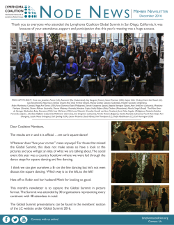 Dear Coalition Members, The results are in and it is official&hellip;. we