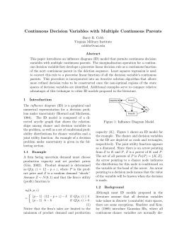 Continuous Decision Variables with Multiple