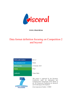 D2.2.2: Data format definition focusing on Competition