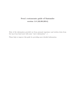 Sven`s restaurants guide of Santander version 1.6 (02.09.2014)