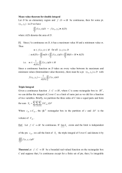 Mean value theorem for double integral