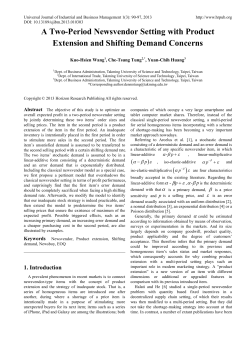 A Two-Period Newsvendor Setting with Product Extension and