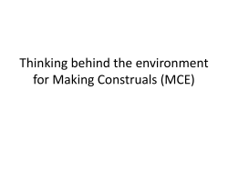 some slides about the thinking behind it