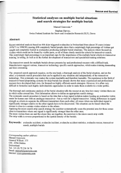 Statistical analyses on multiple burial situations and search