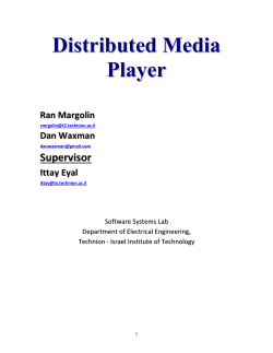 Distributed Media Player - Networked Software Systems Laboratory