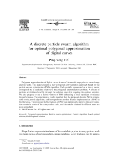 A discrete particle swarm algorithm for optimal polygonal