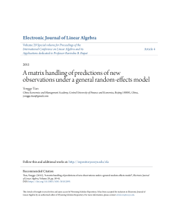 A matrix handling of predictions of new observations under a