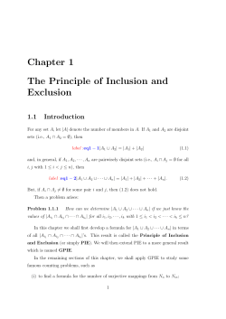 Chapter 1 The Principle of Inclusion and Exclusion