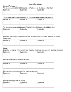 Health Option study guide ALL