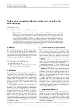 Digital wine marketing: Social media marketing for the wine industry
