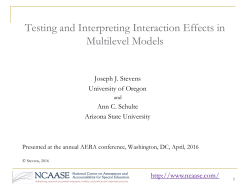 Testing and Interpreting Interaction Effects in Multilevel Models