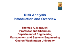 Mazzuchi - Tutorial on Risk Analysis