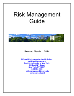 Risk Management Guide - The City University of New York